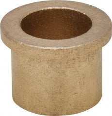 Boston Gear - 7/8" Inside x 1-1/8" Outside Diam, Oil Impregnated Bronze Sleeve Bearing - 1-3/8" Flange Outside Diam, 5/32" Flange Thickness, 1" OAL - Exact Tooling