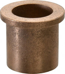 Boston Gear - 7/8" Inside x 1-1/8" Outside Diam, Oil Impregnated Bronze Sleeve Bearing - 1-3/8" Flange Outside Diam, 5/32" Flange Thickness, 1-1/4" OAL - Exact Tooling