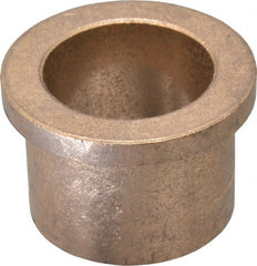 Boston Gear - 1" Inside x 1-1/4" Outside Diam, Oil Impregnated Bronze Sleeve Bearing - 1-1/2" Flange Outside Diam, 3/16" Flange Thickness, 1" OAL - Exact Tooling