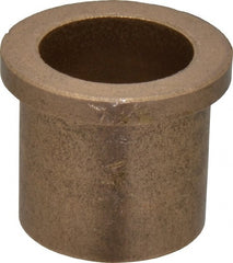 Boston Gear - 1" Inside x 1-1/4" Outside Diam, Oil Impregnated Bronze Sleeve Bearing - 1-1/2" Flange Outside Diam, 3/16" Flange Thickness, 1-1/4" OAL - Exact Tooling