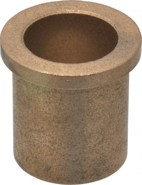 Boston Gear - 1" Inside x 1-1/4" Outside Diam, Oil Impregnated Bronze Sleeve Bearing - 1-1/2" Flange Outside Diam, 3/16" Flange Thickness, 1-1/2" OAL - Exact Tooling