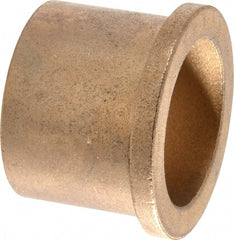 Boston Gear - 1-1/4" Inside x 1-1/2" Outside Diam, Oil Impregnated Bronze Sleeve Bearing - 1-3/4" Flange Outside Diam, 3/16" Flange Thickness, 1-1/4" OAL - Exact Tooling