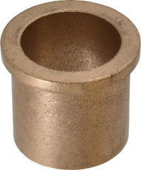 Boston Gear - 1-1/4" Inside x 1-1/2" Outside Diam, Oil Impregnated Bronze Sleeve Bearing - 1-3/4" Flange Outside Diam, 3/16" Flange Thickness, 1-1/2" OAL - Exact Tooling