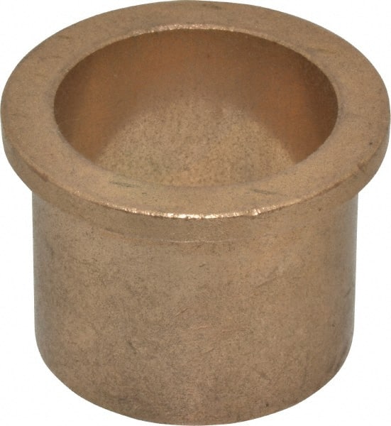 Boston Gear - 1-1/2" Inside x 1-3/4" Outside Diam, Oil Impregnated Bronze Sleeve Bearing - 2-1/16" Flange Outside Diam, 3/16" Flange Thickness, 1-1/2" OAL - Exact Tooling