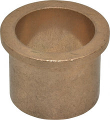 Boston Gear - 1-1/2" Inside x 1-3/4" Outside Diam, Oil Impregnated Bronze Sleeve Bearing - 2-1/16" Flange Outside Diam, 3/16" Flange Thickness, 1-1/2" OAL - Exact Tooling