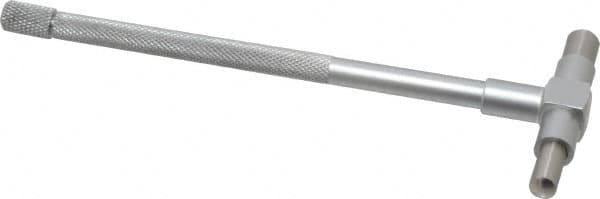 Value Collection - 1-1/4 to 2-1/8 Inch, 5.85 Inch Overall Length, Telescoping Gage - 5 Inch Long Handle, Hardened Tool Steel, Satin Chrome Finish - Exact Tooling