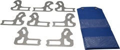 Value Collection - 8 Piece, 9/16 to 1 Inch Radius, Steel Radius Gage Set - 1/16 Inch Graduation, Satin Chrome Coated - Exact Tooling