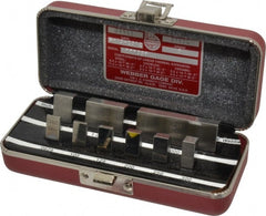 Starrett - 9 Piece, 1/16 to 2", Grade 0, Steel Gage Block Set - Rectangular - Exact Tooling