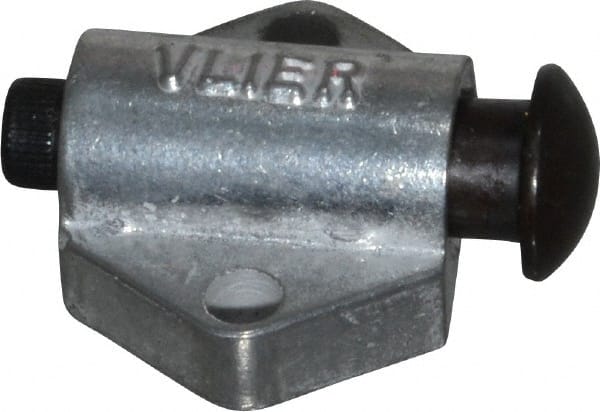Vlier - 7/8" Base Width, 1/8" Stroke Len, 3/8" Stop Head OD, 21/32" Btw Mt Hole Ctrs, 19/32" Btw Mt Hole & Edge, Round Spring Locating Stop - 11/16" Body Len x 7/8" Body Width, 7/32" Base Thickness, 5.13 Lb Init, 10 Lb Mid, 14.9 Lb Final End Force - Exact Tooling