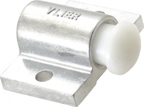 Vlier - 2" Base Width, 1/4" Stroke Len, 13/16" Stop Head OD, 1-1/2" Btw Mt Hole Ctrs, 1-7/32" Btw Mt Hole & Edge, Round Spring Locating Stop - 1-3/8" Body Len x 2" Body Width, 7/16" Base Thickness, 14.4 Lb Init, 32 Lb Mid, 45.4 Lb Final End Force - Exact Tooling