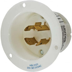 Hubbell Wiring Device-Kellems - 3-Phase Delta 250 VAC 20A NEMA L15-20P Industrial Twist Lock Inlet - Exact Tooling