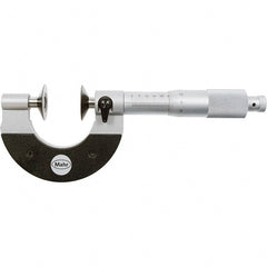 Mahr - 0 to 20mm, 0.01mm Graduation, Ratchet Stop Thimble, Mechanical Disc Micrometer - 4 micro m Accuracy, 25mm Disc, Steel - Exact Tooling