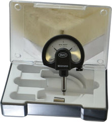 Mahr - 0.0001 Inch Graduation, Accuracy Up to 0.0001 Inch, 0.002 Inch Max Measurement, Dial Comparator Gage - 1 N Force, 0.11 Inch Overtravel, White - Exact Tooling