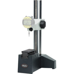 Mahr - Steel (Balls & Cable), Comparator Gage Stand - 9-1/2" High, 5-1/2" Base Length x 6" Base Width x 4" Base Height, Includes Holder - Exact Tooling