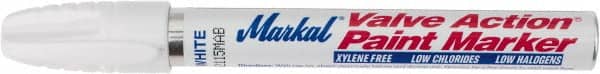 Markal - White Permanent Marker - Felt Tip - Exact Tooling