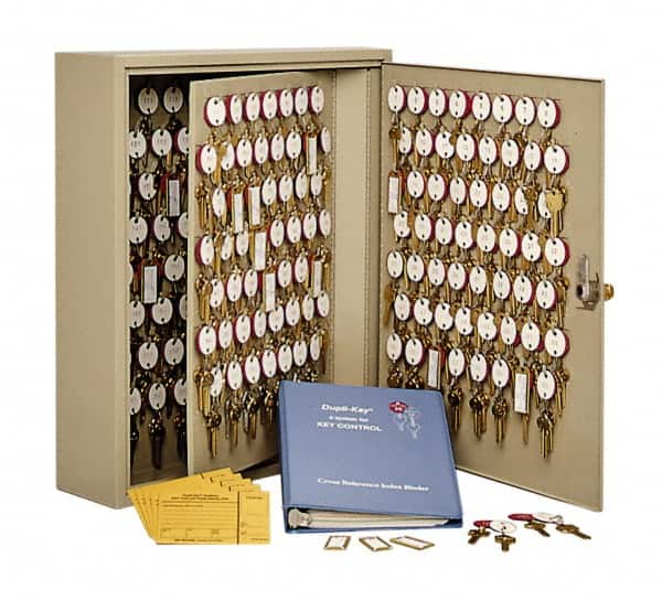 MMF - 180 Keys, Tan Two Tag Key Cabinet - 16-1/2" Wide x 16-1/2" Deep x 20-1/2" High - Exact Tooling