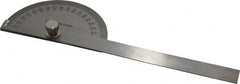 Value Collection - 6 Inch Long Blade, 180° Max Measurement, 1° Dial Graduation, Half Round Head Protractor - 0 to 180 Dial Range - Exact Tooling