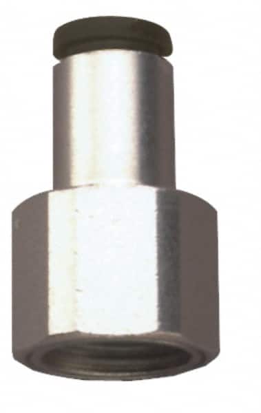Legris - 5/32" Outside Diam, 1/4 NPT, Nickel Plated Brass Push-to-Connect Tube Female Connector - 290 Max psi - Exact Tooling