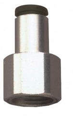 Legris - 5/32" Outside Diam, 1/4 NPT, Nickel Plated Brass Push-to-Connect Tube Female Connector - 290 Max psi - Exact Tooling