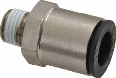 Legris - 1/2" Outside Diam, 1/4 NPT, Nickel Plated Brass Push-to-Connect Tube Male Connector - 290 Max psi - Exact Tooling