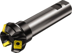 Sandvik Coromant - 1-1/2" Cut Diam, 0.2362" Max Depth of Cut, 45° Indexable Chamfer & Angle Face Mill - 4 Inserts, 345R-13T5 Insert, Right Hand Cut, Through Coolant, Series CoroMill 345 - Exact Tooling