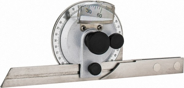 Value Collection - 6, 12 Inch Long Blade, 360° Max Measurement, Bevel Protractor - Accuracy up to 5 Min, 5 Min Dial Graduation - Exact Tooling