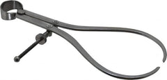 Value Collection - 8 Inch Leg, Spring Joint, Steel, Polished, Outside Caliper - 8 Inch Max Measurement, 200mm Max Measurement, Flat Leg with Quick Nut Adjustment - Exact Tooling
