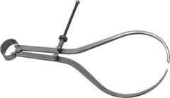 Value Collection - 10 Inch Leg, Spring Joint, Steel, Polished, Outside Caliper - 10 Inch Max Measurement, 250mm Max Measurement, Flat Leg with Quick Nut Adjustment - Exact Tooling