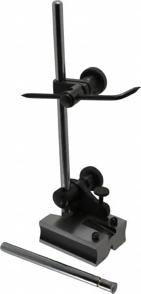 Value Collection - 2 Spindle, 4 and 7 Inch Spindle Length, Surface Gage - 2-3/16 Inch Long x 1-5/8 Inch Wide Base, 3/4 Inch Overall Height - Exact Tooling