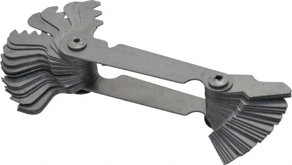 Value Collection - 51 Leaf, 4 to 84 TPI Range, Screw Pitch Gage - 60° Thread Angle - Exact Tooling