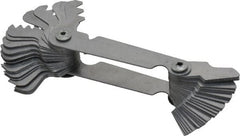 Value Collection - 51 Leaf, 4 to 84 TPI Range, Screw Pitch Gage - 60° Thread Angle - Exact Tooling