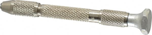 General - 4" Long, 3.2mm Capacity, Hand Drill with Swivel Head Pin Vise - 4" Long, 5/16" Body Diam - Exact Tooling