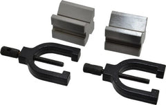 Value Collection - 7/16 to 13/16" Capacity, 90° Angle, Steel V-Block - 1-19/32" Long x 1-1/4" Wide x 1-1/4" High, Sold as 2 Block Set - Exact Tooling