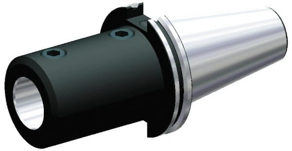 Kennametal - CAT40 Taper, 1-1/4" Inside Hole Diam, 4-3/4" Projection, Straight Shank with Flat Adapter - Through Coolant - Exact Tooling