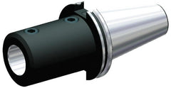 Kennametal - CAT40 Taper, 1-1/4" Inside Hole Diam, 4-3/4" Projection, Straight Shank with Flat Adapter - Through Coolant - Exact Tooling
