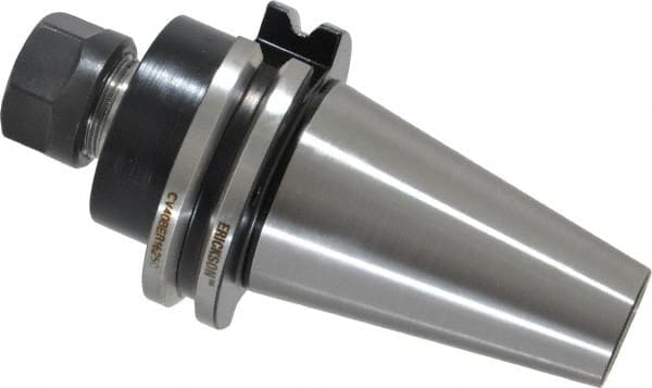 Kennametal - 0.51mm to 10mm Capacity, 2-1/2" Projection, CAT40 Taper Shank, ER16 Collet Chuck - 5.187" OAL - Exact Tooling
