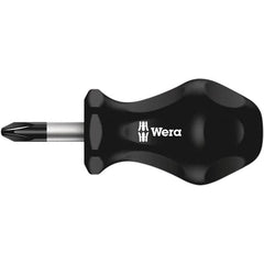 Wera - #2 Point, 1" Blade Length Posidrive Screwdriver - 79mm OAL - Exact Tooling