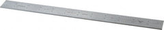 PEC Tools - 12 Inch Long Blade, 4R Graduation Combination Square Blade - Satin Chrome Finish, Steel, 1/64, 1/32 1/16 and 1/8 Inch Graduation - Exact Tooling
