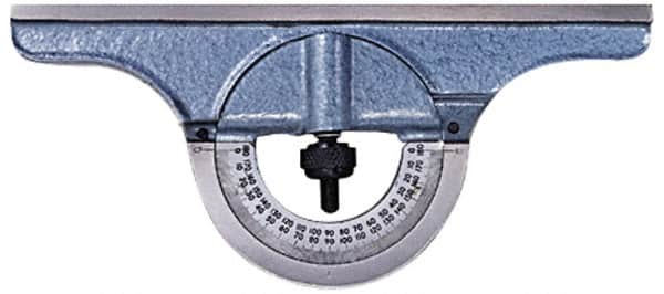 PEC Tools - 12 Inch Long Blade, Reversible Combination Square Protractor Head - Powder Coated, Cast Iron - Exact Tooling