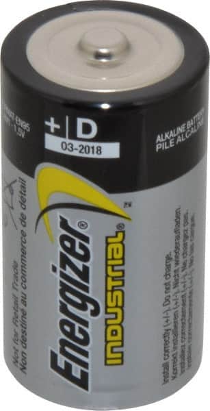 Energizer - Size D, Alkaline, 12 Pack, Standard Battery - 1.5 Volts, Button Tab Terminal, LR20, ANSI, IEC Regulated - Exact Tooling