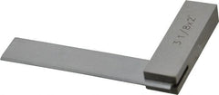Value Collection - 3-1/8" Blade Length, 2" Base Length Steel Square - 0.0003" Accuracy, Beveled Edge - Exact Tooling