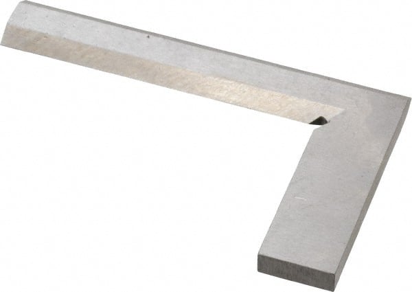 Value Collection - 3-1/8" Blade Length, 2" Base Length Steel Square - 0.0011" Accuracy, Beveled Edge - Exact Tooling