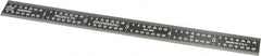 PEC Tools - 6" Long, 1/100, 1/64, 1/32, 1/10" Graduation, Flexible Steel Rule - 5R Graduation Style, 1/2" Wide, Black, Black Chrome Finish - Exact Tooling