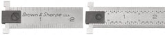 TESA Brown & Sharpe - 12" Long, 1/64, 1/32, 1/16, 1/8" Graduation, Steel Rule - 4R Graduation Style, 1" Wide, Silver, Satin Chrome Finish - Exact Tooling