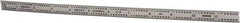 PEC Tools - 12" Long, 1/100, 1/64, 1/50, 1/32" Graduation, Flexible Steel Rule - 16R Graduation Style, 1/2" Wide, Silver, Satin Chrome Finish - Exact Tooling