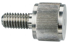Morton Machine Works - 5/16-18 Knurled Shoulderless Grade 300 Stainless Steel Thumb Screw - 1-1/2" OAL, 3/4" Head Diam x 9/16" Head Height - Exact Tooling