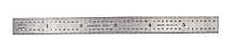 Starrett - 6" Long, 1/64, 1/32, Letter & Wire Drill Size Equivalency Table Graduation, Flexible Spring Steel Rule - 10R Graduation Style, 3/4" Wide, Silver, Satin Chrome Finish - Exact Tooling