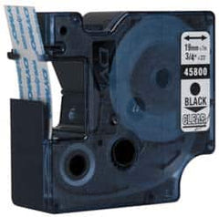 Dymo - 276" Long, Black Label Tape - 3/4" Wide, 23' Long - Exact Tooling