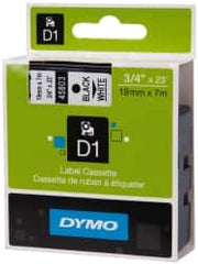 Dymo - 276" Long, Black Label Tape - 3/4" Wide, 23' Long - Exact Tooling