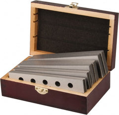 Value Collection - 8 Piece, 6 Inch Long Tool Steel Parallel Set - 1 to 1-3/4 Inch High, 3/16 to 1/2 Inch Thick, 55-62 RC Hardness, Sold as 4 Pair - Exact Tooling
